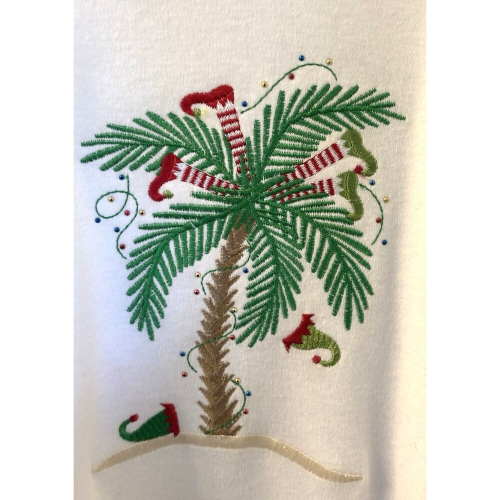 M & C Sportswear Women’s Elf in Palm Tree Tee XL - Picture 4 of 5